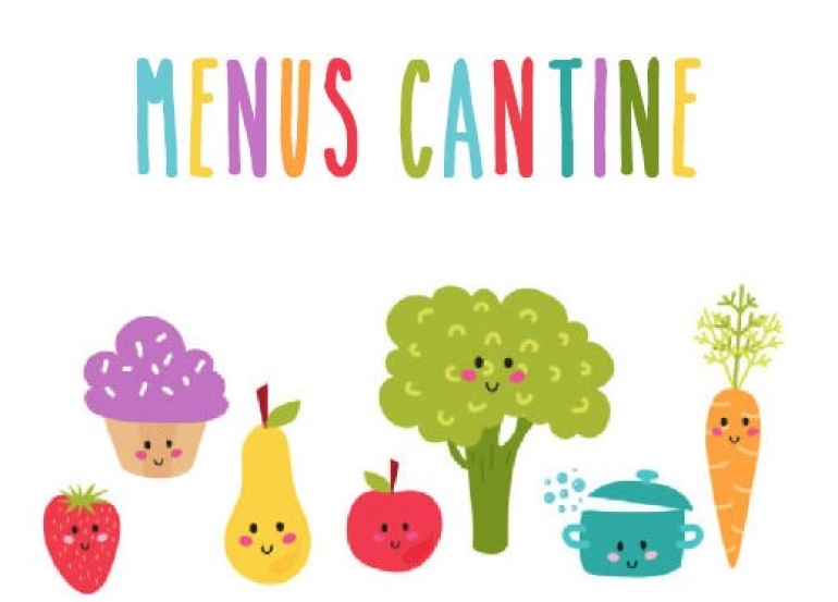 Menus de la cantine scolaire